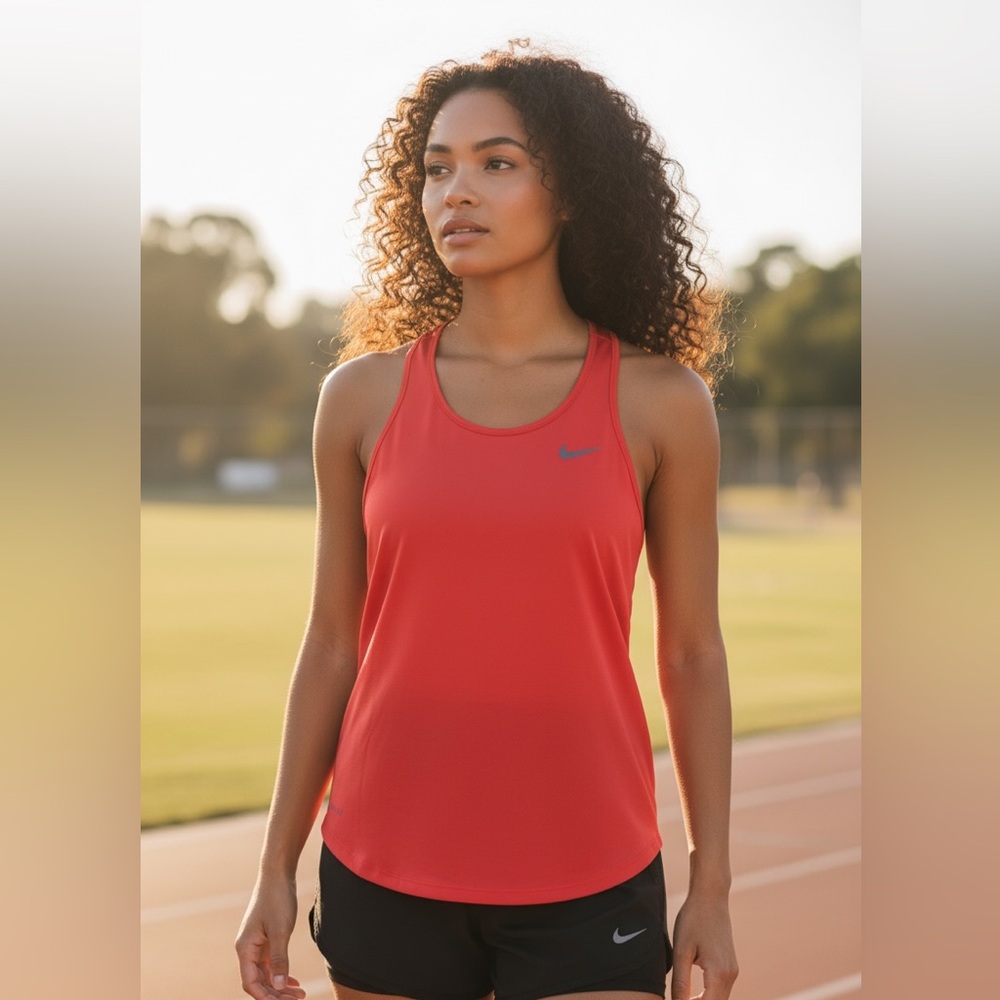 Nike Tank Salmon Color Shirt Ladies Comfort Athletic Running DriFit Women Large